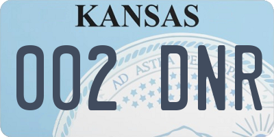 KS license plate 002DNR