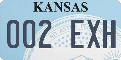 KS license plate 002EXH