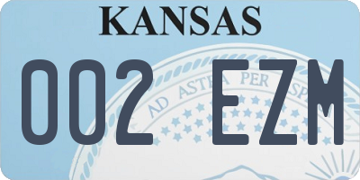 KS license plate 002EZM
