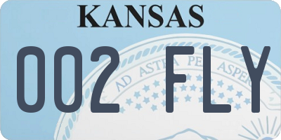 KS license plate 002FLY