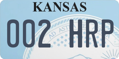 KS license plate 002HRP