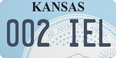 KS license plate 002IEL