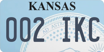 KS license plate 002IKC