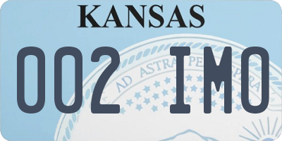 KS license plate 002IMO