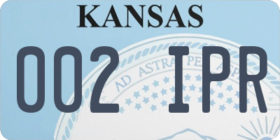 KS license plate 002IPR