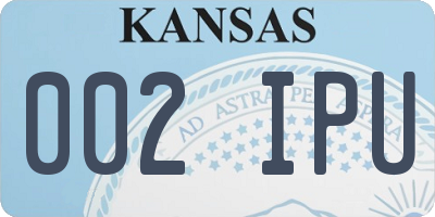 KS license plate 002IPU