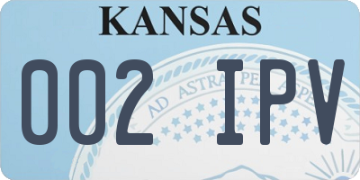 KS license plate 002IPV