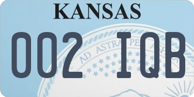 KS license plate 002IQB