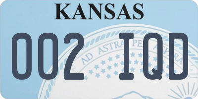 KS license plate 002IQD