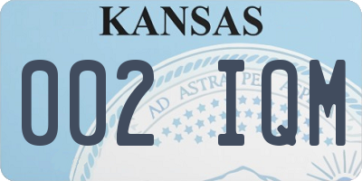 KS license plate 002IQM