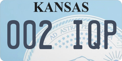KS license plate 002IQP