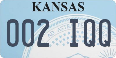 KS license plate 002IQQ