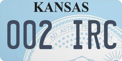 KS license plate 002IRC