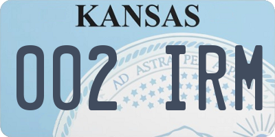 KS license plate 002IRM