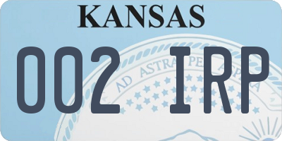 KS license plate 002IRP