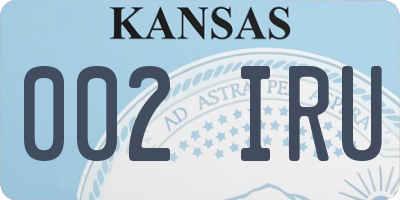 KS license plate 002IRU