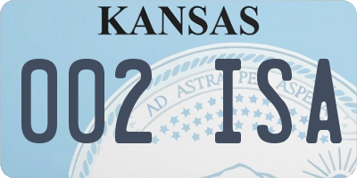 KS license plate 002ISA