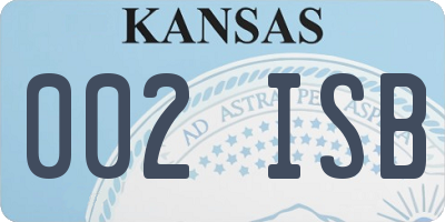 KS license plate 002ISB