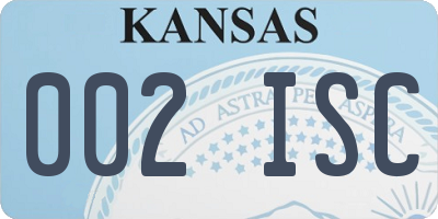 KS license plate 002ISC