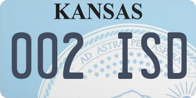 KS license plate 002ISD