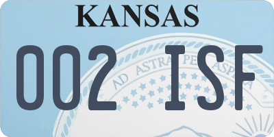 KS license plate 002ISF