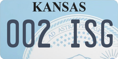 KS license plate 002ISG