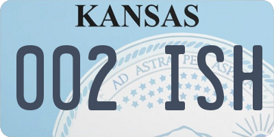 KS license plate 002ISH