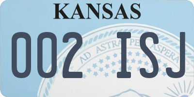 KS license plate 002ISJ