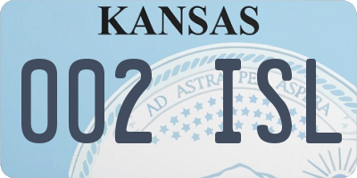 KS license plate 002ISL