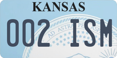 KS license plate 002ISM