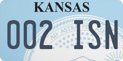 KS license plate 002ISN