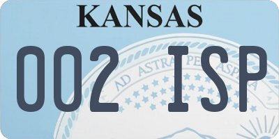 KS license plate 002ISP