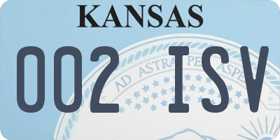KS license plate 002ISV