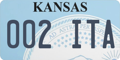 KS license plate 002ITA