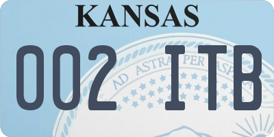 KS license plate 002ITB