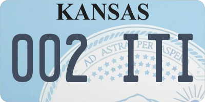 KS license plate 002ITI