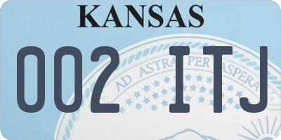 KS license plate 002ITJ