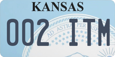 KS license plate 002ITM