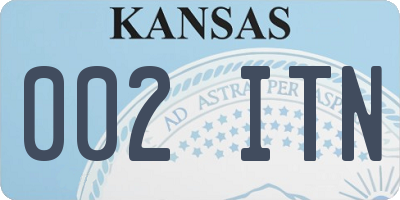 KS license plate 002ITN