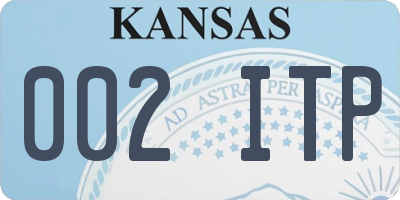 KS license plate 002ITP