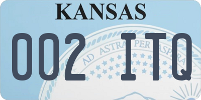 KS license plate 002ITQ