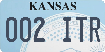 KS license plate 002ITR