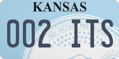 KS license plate 002ITS