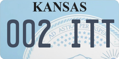 KS license plate 002ITT