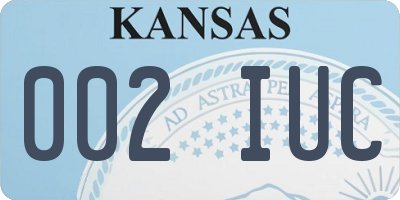 KS license plate 002IUC