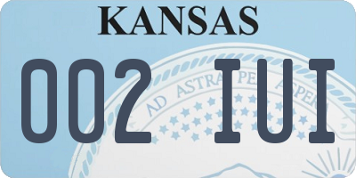 KS license plate 002IUI