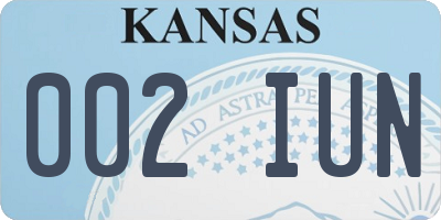 KS license plate 002IUN