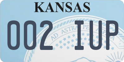 KS license plate 002IUP