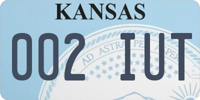 KS license plate 002IUT
