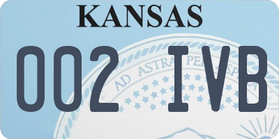 KS license plate 002IVB